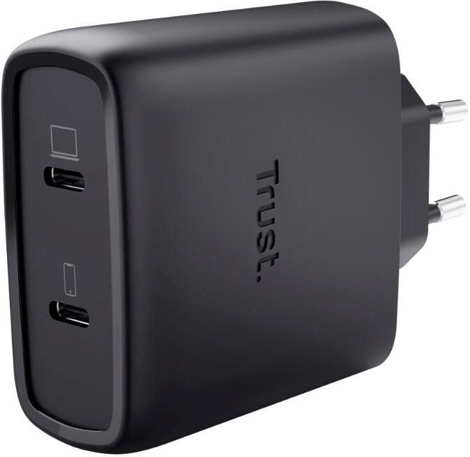 TRUST GaN Nabíječka MAXO 65W 2-Port, USB-C, černá (25525)