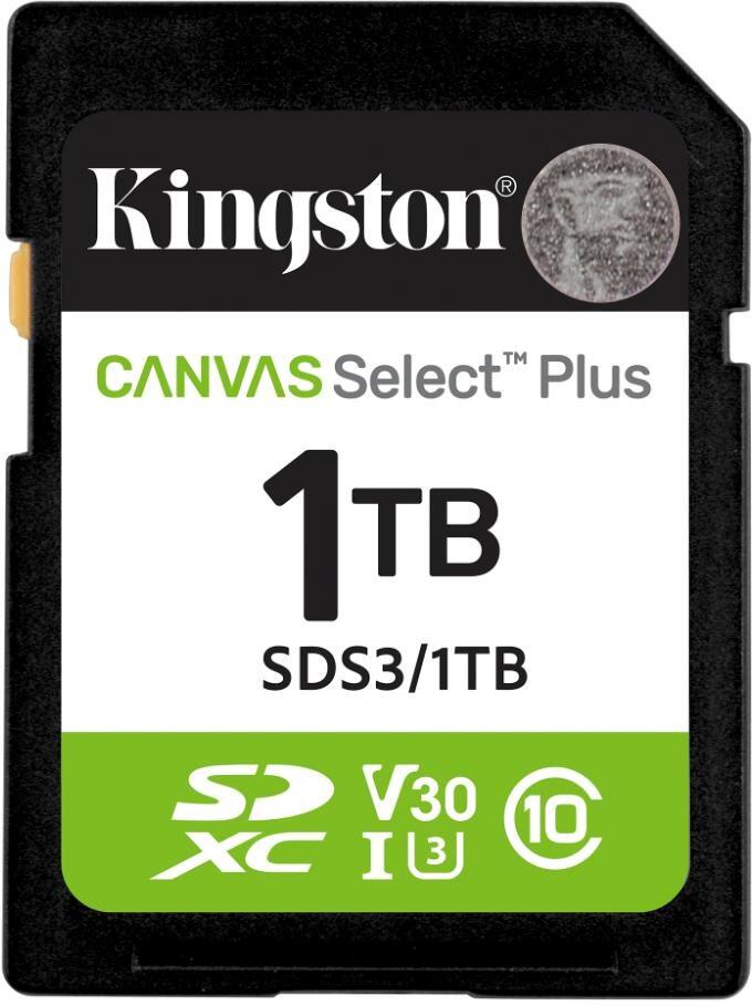 Kingston SDXC karta 1TB Canvas Select Plus, U1, V10, A1 (SDS3/1TB)