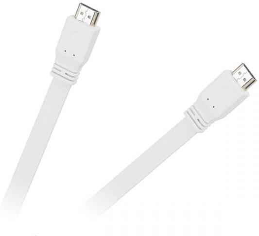 Plochý HDMI 2.0 kabel CABLETECH KPO3725-1.8 bílý 1,8 m