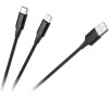 Kabel CABLETECH KPO3944 USB - USB-C/Lightning 1m Black