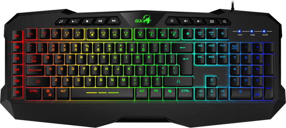 GENIUS GX GAMING Scorpion K11 Pro/ drátová/ Copilot/ podsvícená/ USB/ černá/ CZ+SK layout (31310007407)