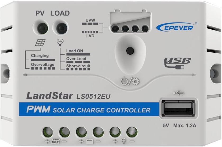 EPEVER LS0512EU solární PWM regulátor 12V, 5A, vstup 30V