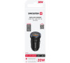 SWISSTEN CL ADAPTÉR PD USB-C PD + USB-A, 20W ČERNÝ