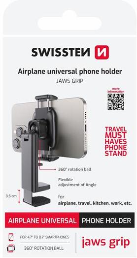 SWISSTEN UNIVERZÁLNÍ DRŽÁK SMARTPHONŮ S ČELISŤOVÝM PŘICHYCENÍM