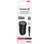 SWISSTEN CL ADAPTÉR USB-C PD + USB-A, 20W ČERNÝ + KABEL USB-C / USB-C, 1 M