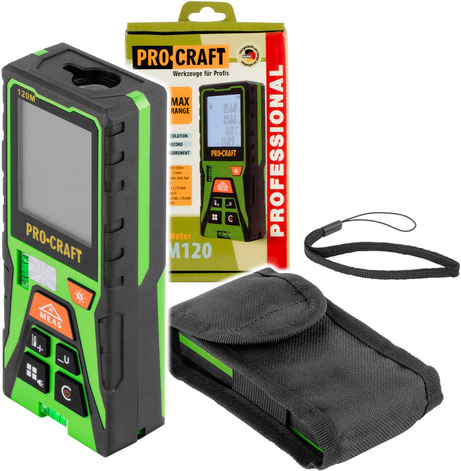 Laserový měřič vzdálenosti Procraft PLDM120 / PLDM120