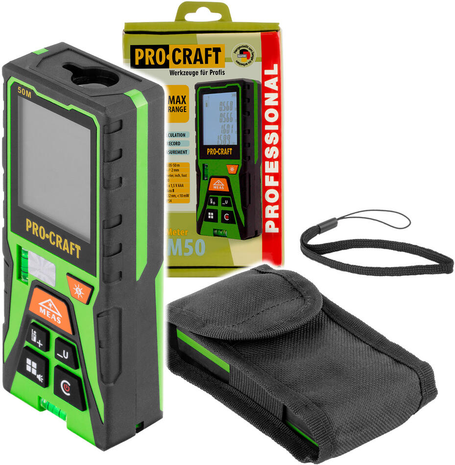 Laserový měřič vzdálenosti Procraft PLDM50 / PLDM50