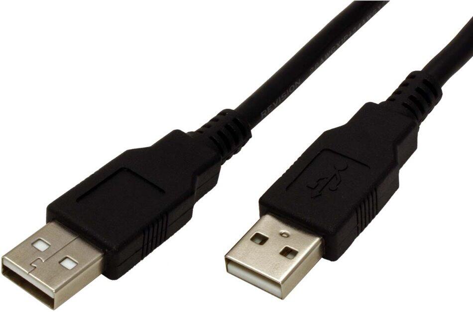 Kabel Roline USB 2.0 A(M) - A(M) - propojovací 0,8m, černý