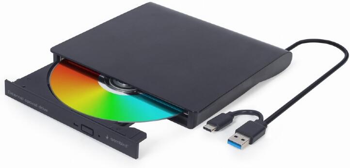 Gembird externí USB DVD mechanika, černá (DVD-USB-031)