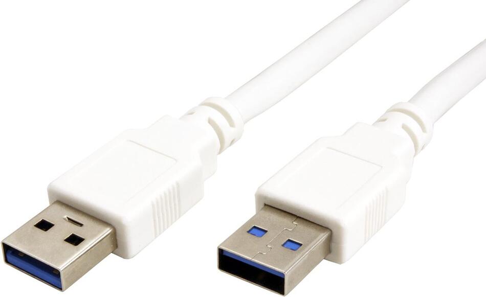 Kabel Value USB3.0 A(M) - A(M) 5Gbps 3m, propojovací, bílý