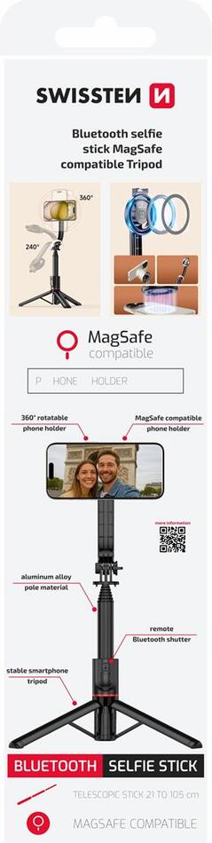 SWISSTEN BLUETOOTH SELFIE STICK TRIPOD (kompatibilní s MagSafe)