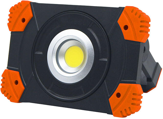 Solight LED reflektor 10W, přenosný, nabíjecí, 1000lm, oranžovo-černý