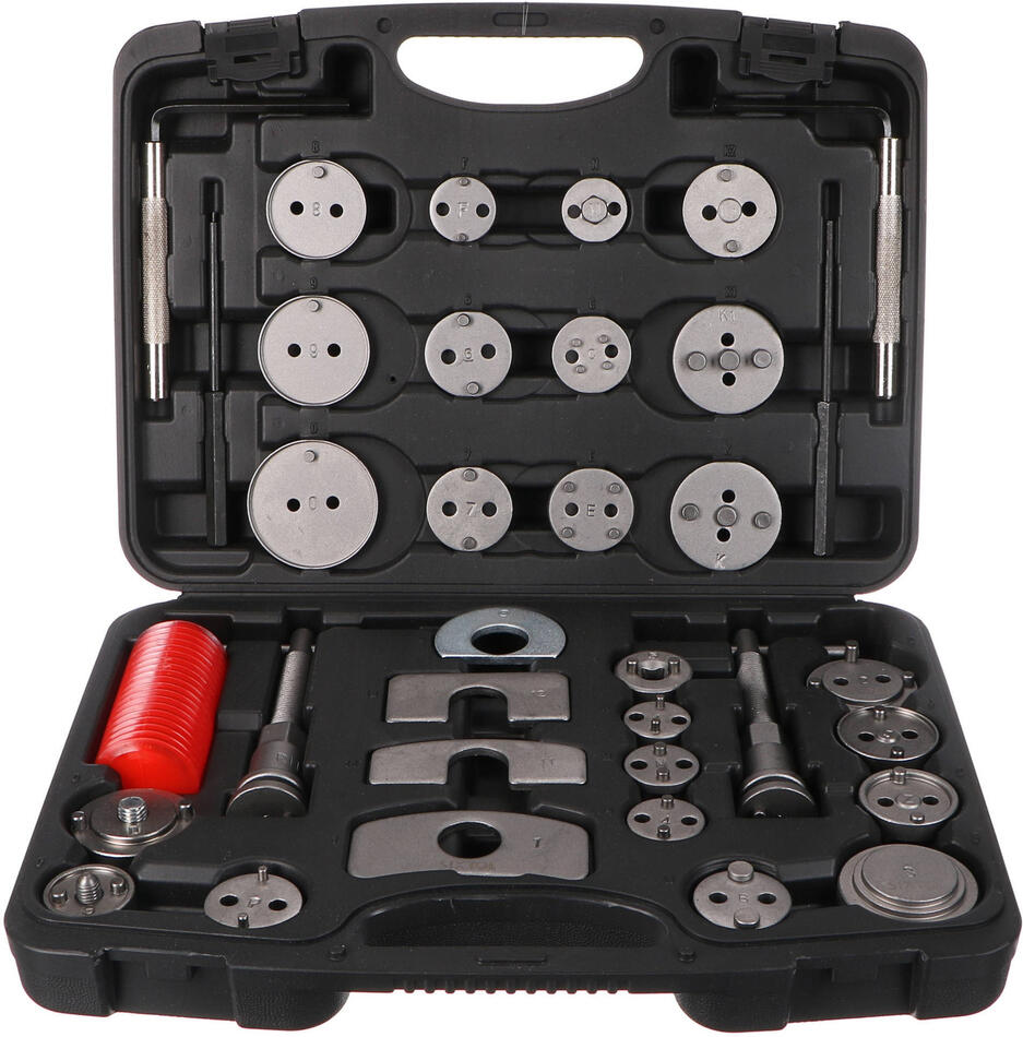 Stlačovák brzdových pístů MECHANIC BRAKE SET BLACK 35, sada 35ks SIXTOL