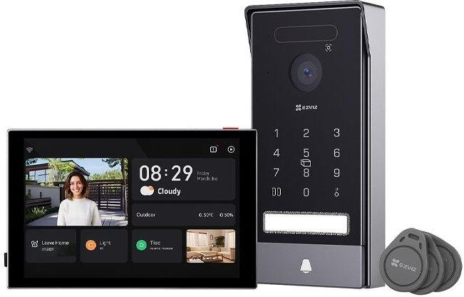 Chytrý zvonek Ezviz HP7 Pro 4K domácí interkom, WiFi, 8" dotyk. displej