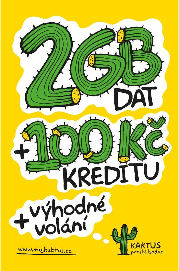 Karta T-Mobile Kaktus SIM karta 2GB