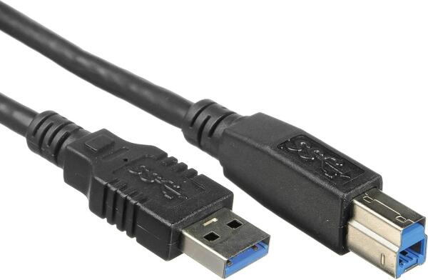 Kabel PremiumCord USB 3.0 A-B pro tiskárny 0,5m, černý