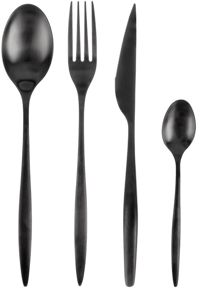 Příbory Orion Matt black, 24 dílů