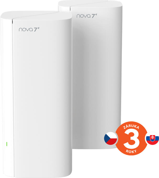 Tenda Nova EE3 Pro (2-pack) WiFi 7 BE3600 Mesh Gigabit system, router, 6x GLAN/GWAN, VPN, CZ app (75012037)