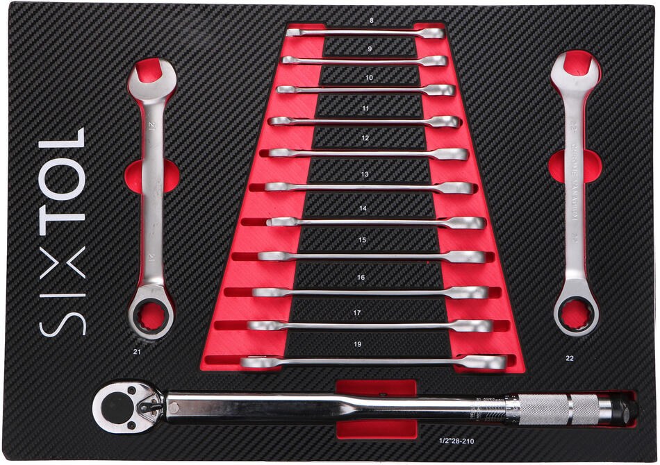 Modul s nářadím do dílenského vozíku MECHANIC TOOL TRAY 7, 14ks SIXTOL