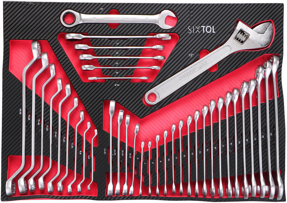 Modul s nářadím do dílenského vozíku MECHANIC TOOL TRAY 11, 39ks SIXTOL