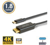 Kabel DELIGHT 20335B DisplayPort USB-C 1,8m 4K