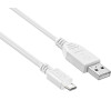 Kabel PremiumCord USB 2.0 - Micro USB 2.0 M/M 1m, bílý
