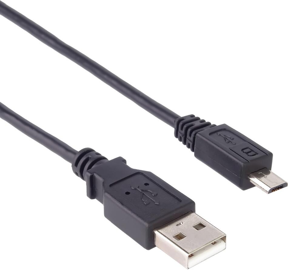 Kabel PremiumCord USB 2.0 - Micro USB 2.0 M/M 1,8m s dlouhým Micro USB konektorem, černý