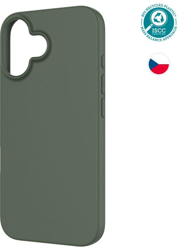 TPU gelový kryt FIXED ReStory pro Apple iPhone 16, zelený