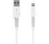 Datový a nabíjecí kabel FIXED s konektory USB/Lightning, 1.2m, USB 2.0, bílý