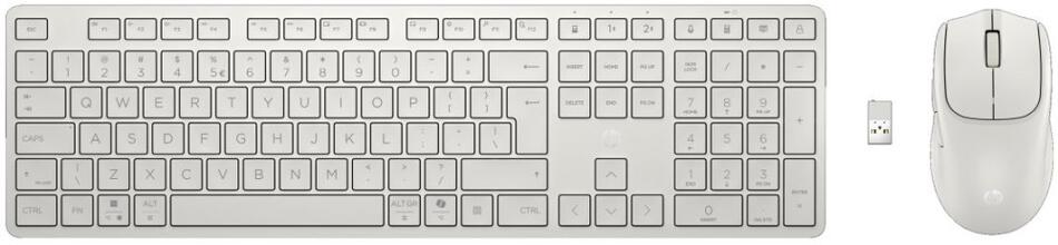 HP Bezdrátová klávesnice a myš HP 495C Multi-Device Dual-Mode CZ - bílá (BE1M6AA#BCM)