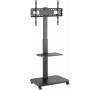 TV stojan s kolečky, 37“ - 75“, černý