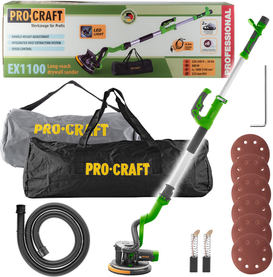 Bruska na sádrokarton s vysavačem Procraft EX1100 / EX1100