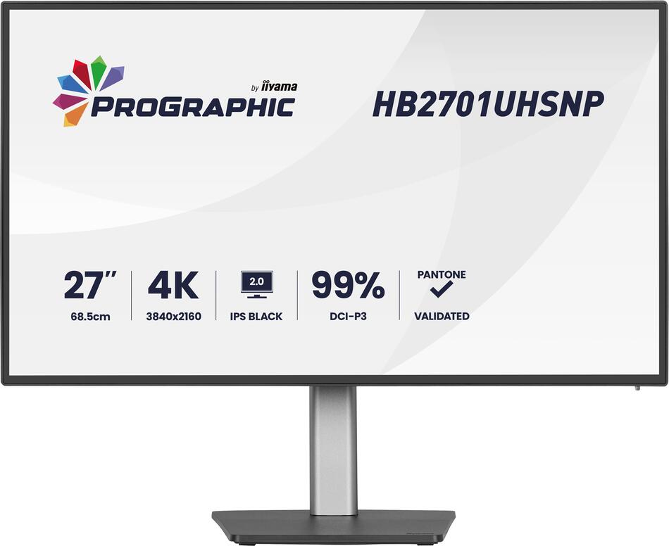IIYAMA ProGraphic/HB2701UHSNP-B1/27"/IPS/4K UHD / 60Hz / 4ms / Černá / 3R