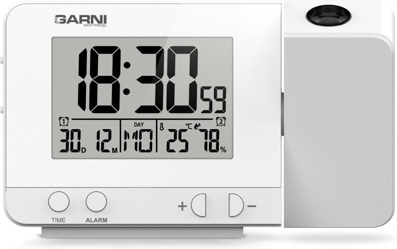 Garni technology Digitální budík s projekcí času a vnitřní teploty GARNI 140W