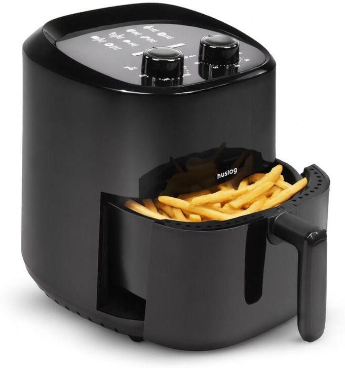 Horkovzdušná fritéza Huslog 1400W, objem 3,5l černá