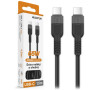 Datový kabel ALIGATOR SoftPastels 3A 65W, USB-C/USB-C, černý