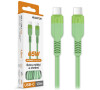 Datový kabel ALIGATOR SoftPastels 3A 65W, USB-C/USB-C, zelený