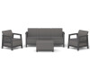 KETER SCANDI LINEA 3 SEATERS SET - Carbon Grey/Grafit