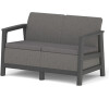 KETER SCANDI LINEA 2 SEATER SOFA - Carbon Grey/Grafit