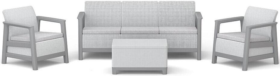 KETER SCANDI LINEA 3 SEATERS SET - Ash grey/Storm grey