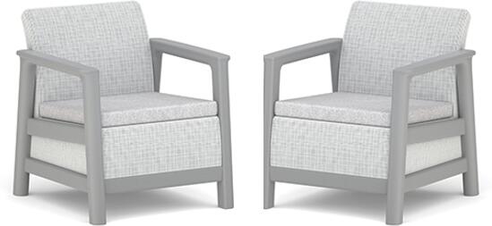 KETER SCANDI LINEA DUO SET - Ash grey/Storm grey