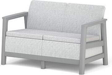 KETER SCANDI LINEA 2 SEATER SOFA - Ash grey/Storm grey