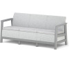 KETER SCANDI LINEA 3 SEATER SOFA - Ash grey/Storm grey