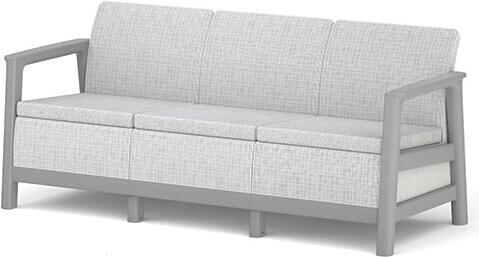 KETER SCANDI LINEA 3 SEATER SOFA - Ash grey/Storm grey