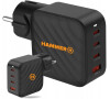 Nabíječka do sítě Hammer RapidCharge 100W, 1xUSB, 3xUSB-C černá