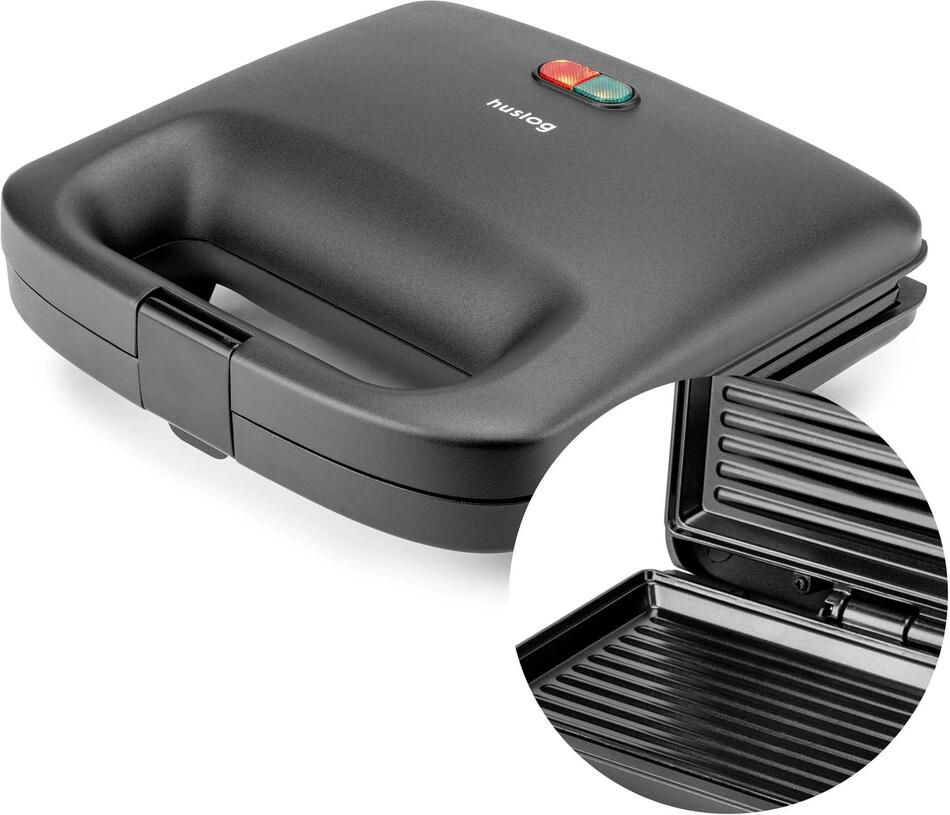 Sendvičovač Huslog grill 1000W černý