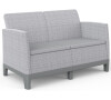 KETER SCANDI FORMA 2 SEATER SOFA - Ash grey/Storm grey
