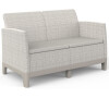 KETER SCANDI FORMA 2 SEATER SOFA - Pebble grey/Soft biege
