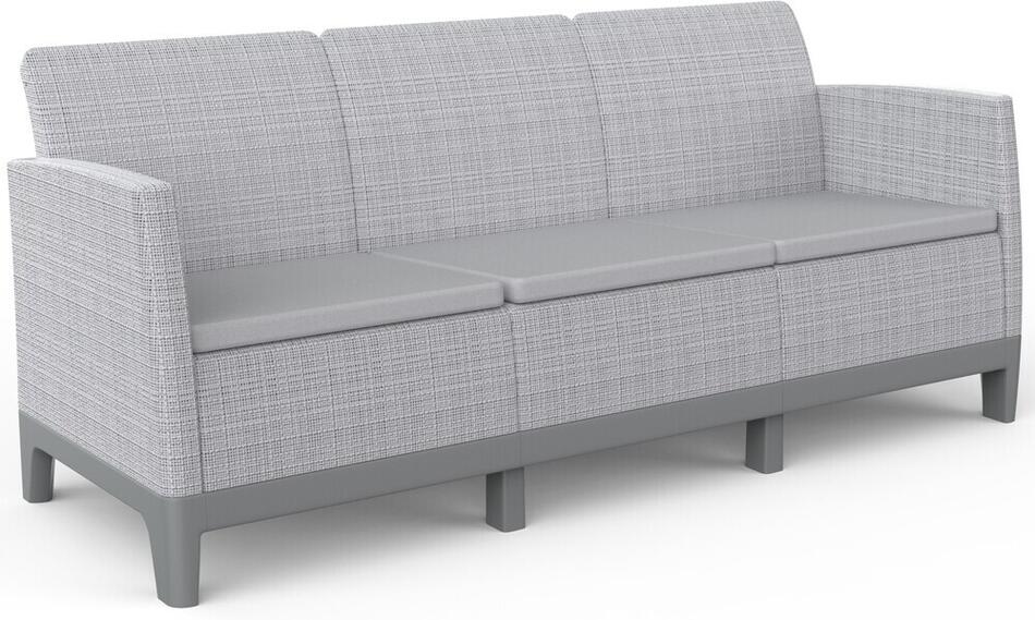 KETER SCANDI FORMA 3 SEATER SOFA - Ash grey/Storm grey