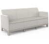 KETER SCANDI FORMA 3 SEATER SOFA - Pebble grey/Soft biege